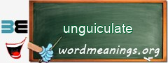 WordMeaning blackboard for unguiculate